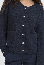 ICHI Valmai Cardigan In Total Eclipse (Navy)