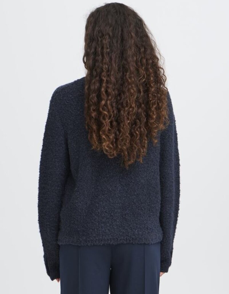 ICHI Valmai Cardigan In Total Eclipse (Navy)