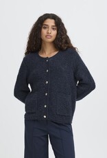 ICHI Valmai Cardigan In Total Eclipse (Navy)