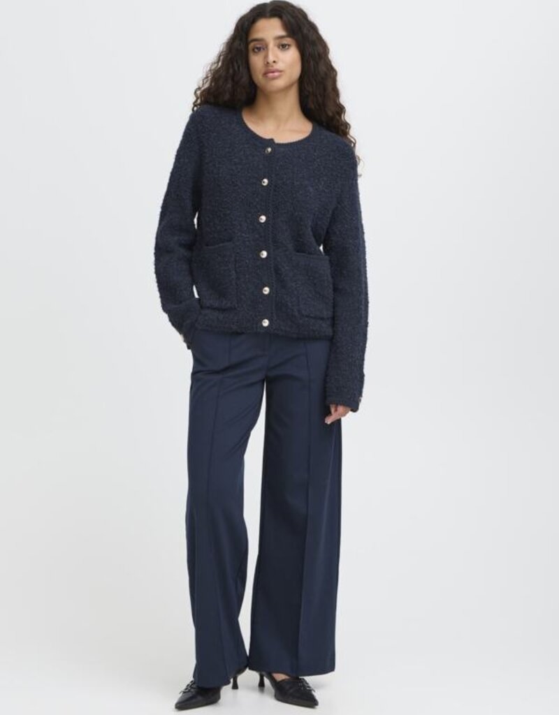 ICHI Valmai Cardigan In Total Eclipse (Navy)