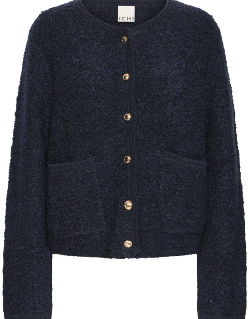 ICHI Valmai Cardigan In Total Eclipse (Navy)