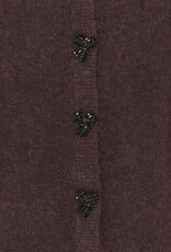 B.Young Omea Beaded Bow Button Cardigan