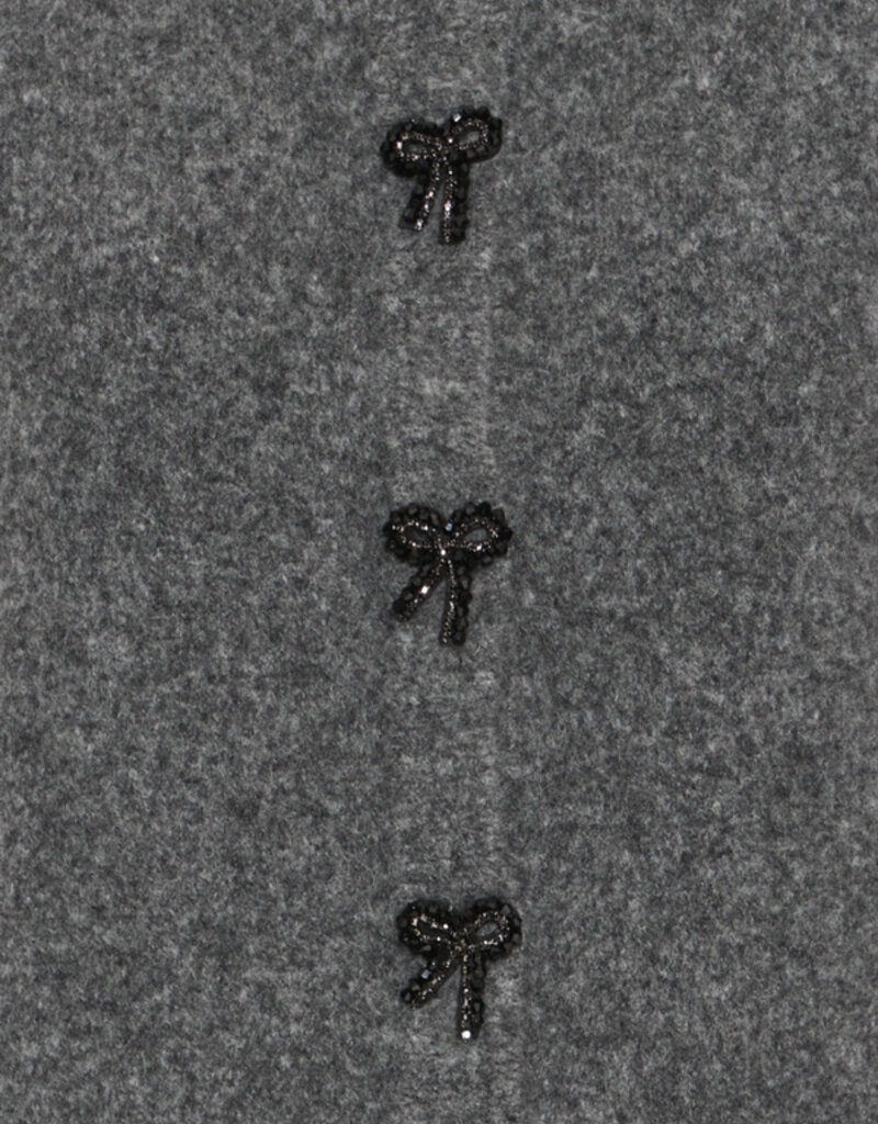 B.Young Omea Beaded Bow Button Cardigan