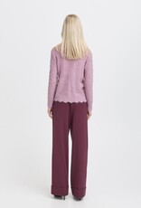 B.Young Monna Pointelle Cardigan In Orchid Haze Melage