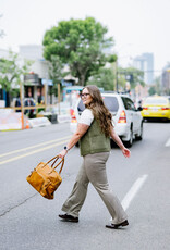 Part Two Pontas Pant in Toasted Coconut Check