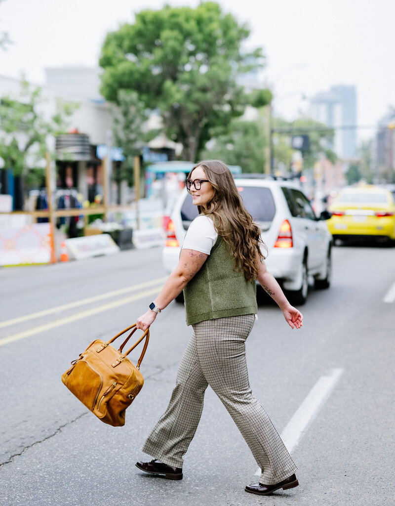 Part Two Pontas Pant in Toasted Coconut Check