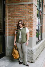 Part Two Pontas Pant in Toasted Coconut Check