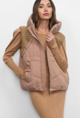 Greylin Douglas Ribbed Puffer Hooded Vest