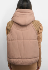 Greylin Douglas Ribbed Puffer Hooded Vest