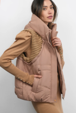 Greylin Douglas Ribbed Puffer Hooded Vest