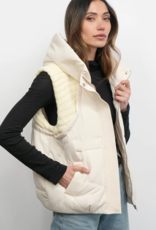 Greylin Douglas Ribbed Puffer Hooded Vest