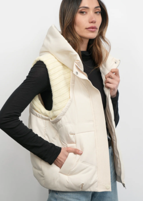 Greylin Douglas Ribbed Puffer Hooded Vest *Two Colours*