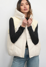 Greylin Douglas Ribbed Puffer Hooded Vest