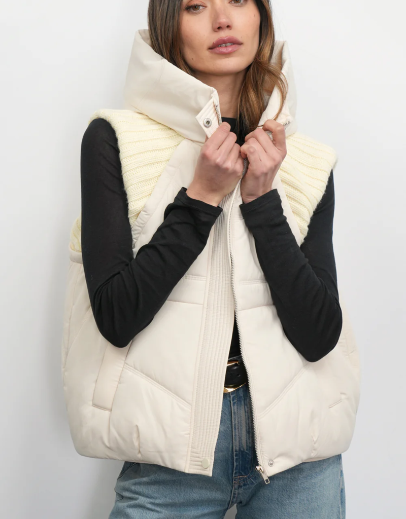 Greylin Douglas Ribbed Puffer Hooded Vest