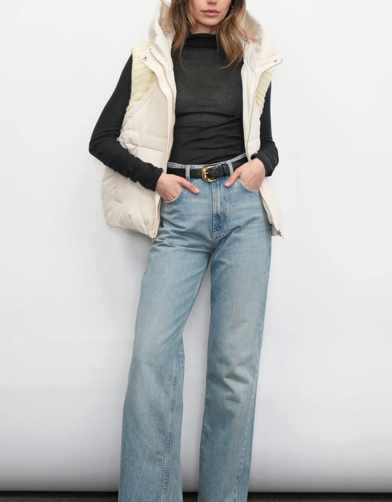 Greylin Douglas Ribbed Puffer Hooded Vest