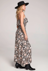 Saltwater Luxe Scotlyn Midi Dress In Black Floral
