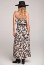 Saltwater Luxe Scotlyn Midi Dress In Black Floral