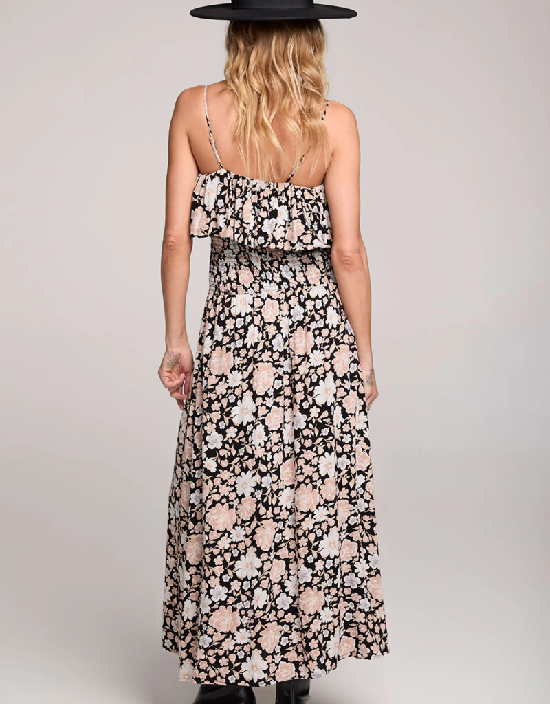 Saltwater Luxe Scotlyn Midi Dress In Black Floral