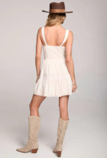 Saltwater Luxe Mikka Mini Dress With Tier Detail in Ivory