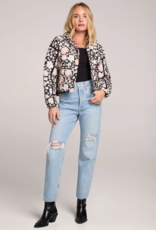 Saltwater Luxe Leni Quilted Jacket in Black Floral