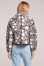 Saltwater Luxe Leni Quilted Jacket in Black Floral