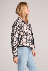 Saltwater Luxe Leni Quilted Jacket in Black Floral