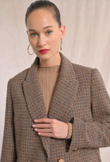 Molly Bracken Lolita Houndstooth Woven Blazer