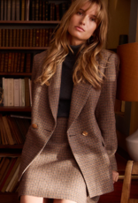 Molly Bracken Lolita Houndstooth Woven Blazer