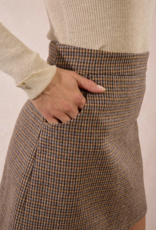 Molly Bracken Lilia Houndstooth Woven Mini Skirt