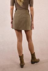 Molly Bracken Eliana Khaki Skirt with Hidden Shorts