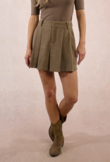 Molly Bracken Eliana Khaki Skirt with Hidden Shorts