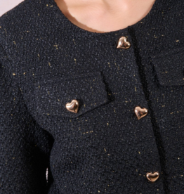 Molly Bracken Gabby Jacket with Gold Heart Buttons