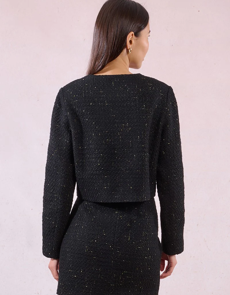 Molly Bracken Gabby Jacket in Black Tweed