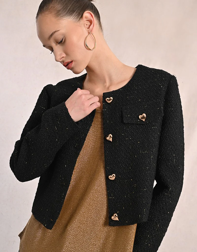 Molly Bracken Gabby Jacket in Black Tweed (FINAL SALE)