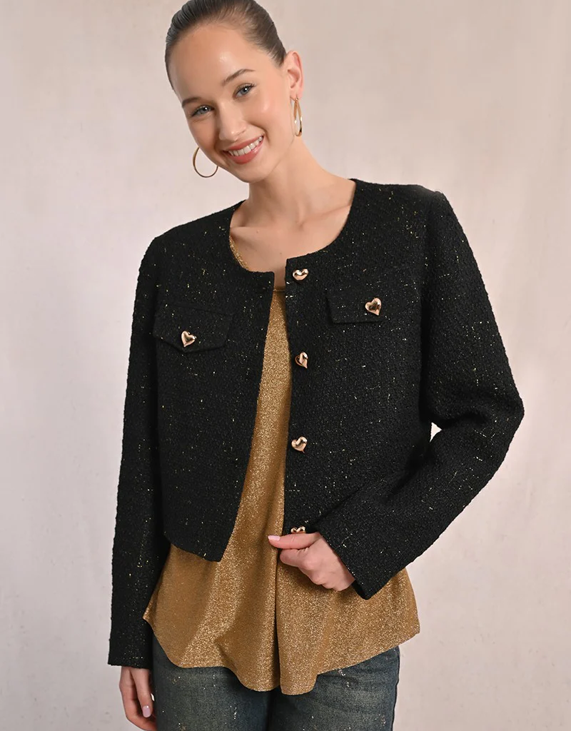 Molly Bracken Gabby Jacket in Black Tweed (FINAL SALE)