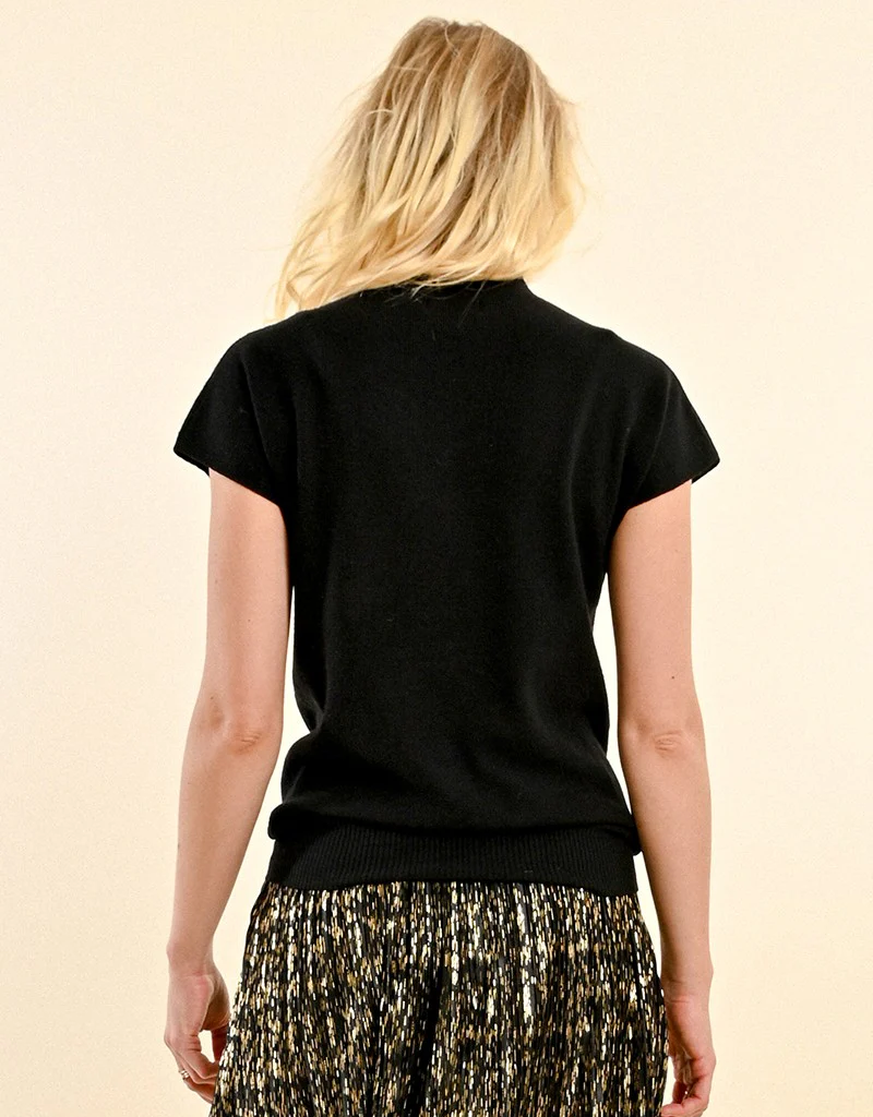 Molly Bracken Ellie Black Knit Tee