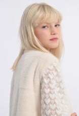 Molly Bracken Kids Roman Girls' Faux Fur Vest in Cream