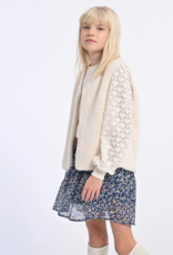 Molly Bracken Kids Roman Girls' Faux Fur Vest in Cream