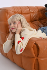 Molly Bracken Kids Dovey Girl's Knit Sweater with Red Hearts