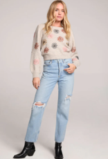 Saltwater Luxe Valeria Sweater with Embroidered Flowers