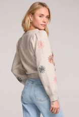 Saltwater Luxe Valeria Sweater with Embroidered Flowers