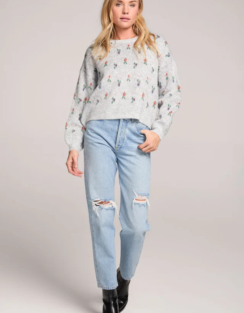 Saltwater Luxe Annika Knit Sweater in Heather Grey