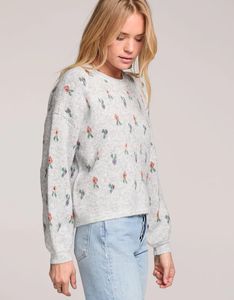 Saltwater Luxe Annika Knit Sweater in Heather Grey