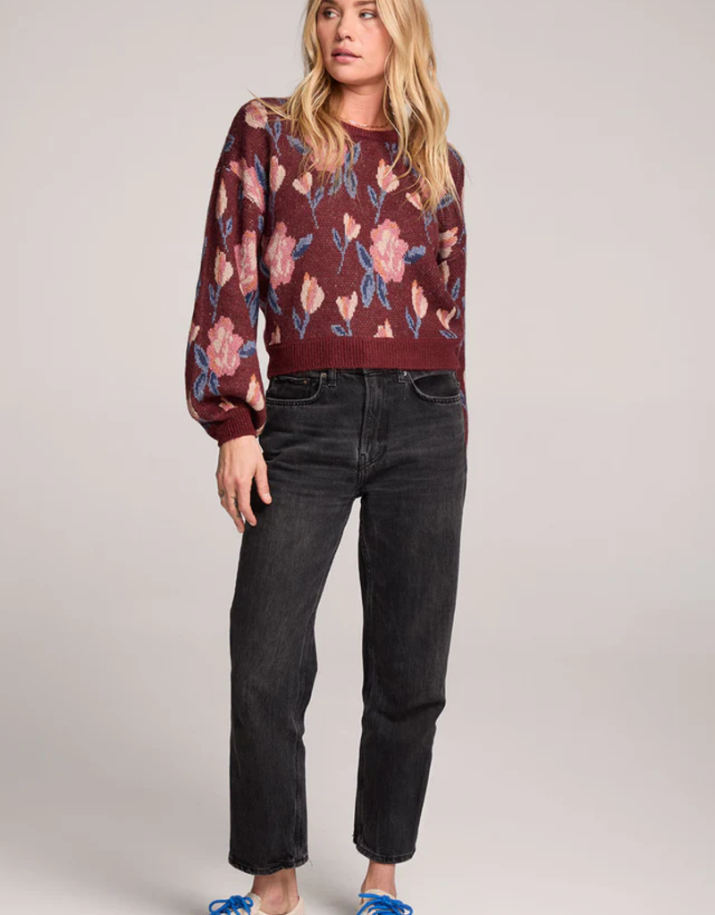 Saltwater Luxe Ronnie Knit Sweater in Sangria
