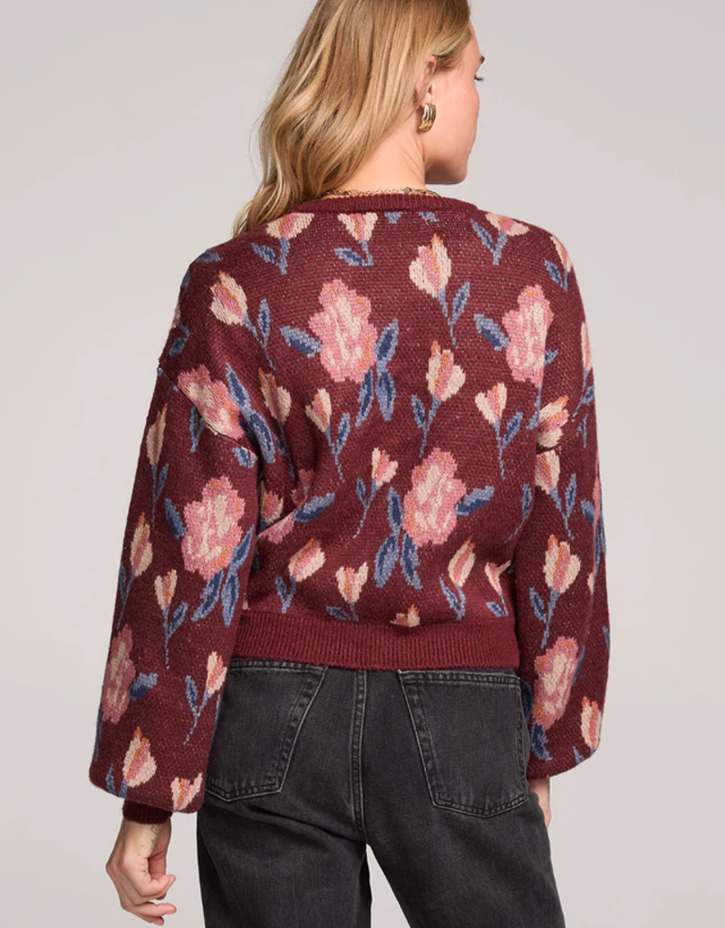 Saltwater Luxe Ronnie Knit Sweater in Sangria