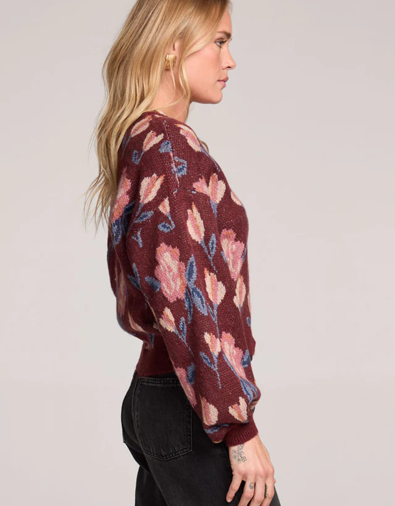 Saltwater Luxe Ronnie Knit Sweater in Sangria