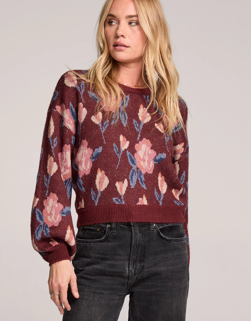 Saltwater Luxe Ronnie Knit Sweater in Sangria