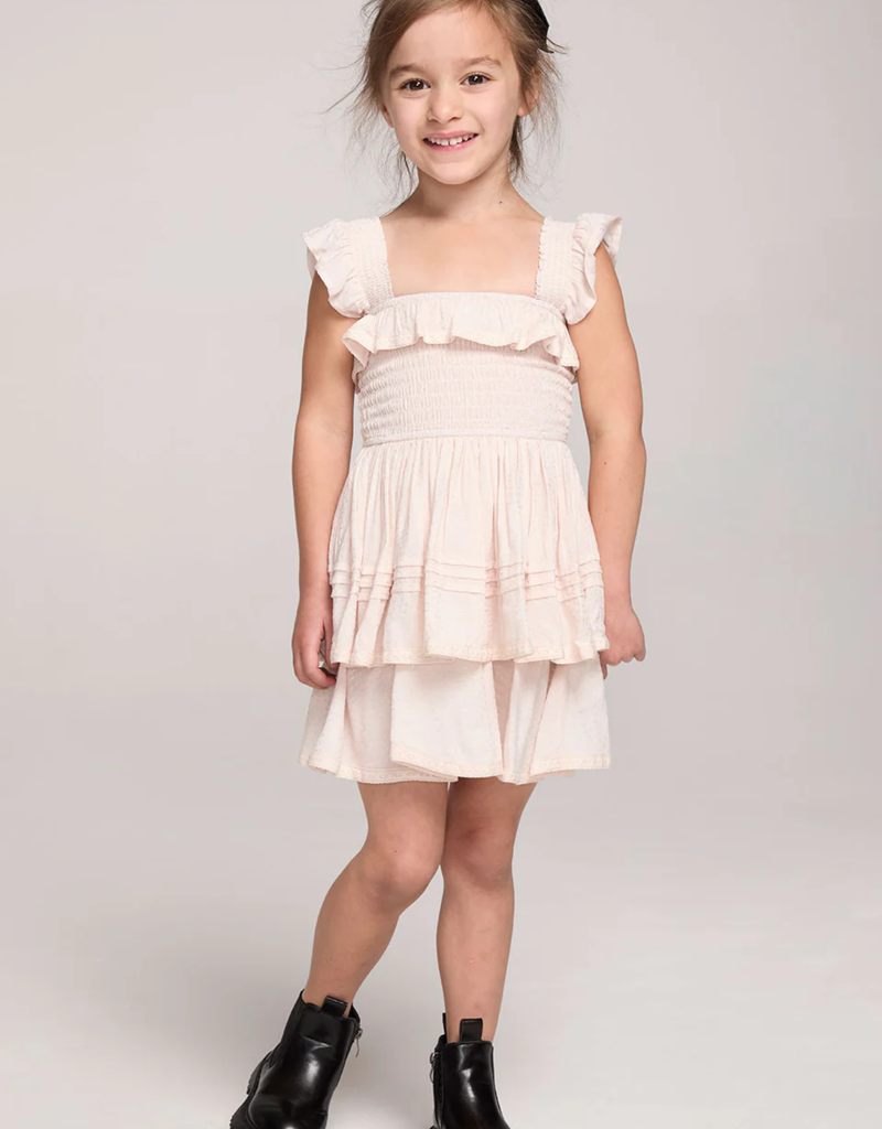 Saltwater Luxe Kids Norah Mini Dress in Ivory