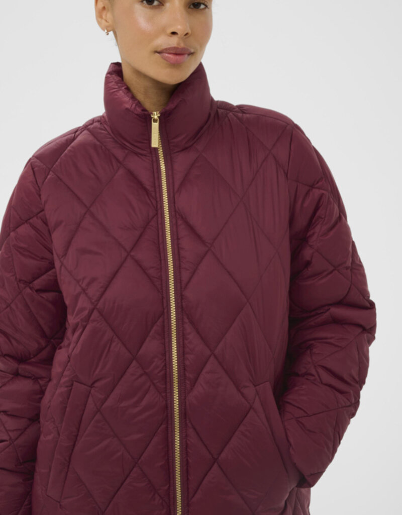 Part Two Olilas Quilted Jacket in Tawny Port