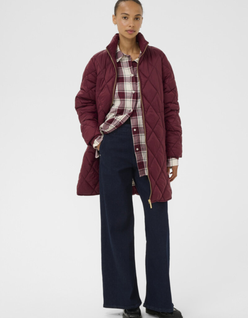 Part Two Olilas Quilted Jacket in Tawny Port